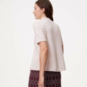 LOFT Mock Neck Blush Pink Sweater